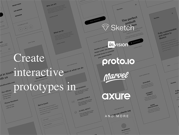 Web Wireframe Kit for Corporate Site in Wireframe Kits - product preview 6