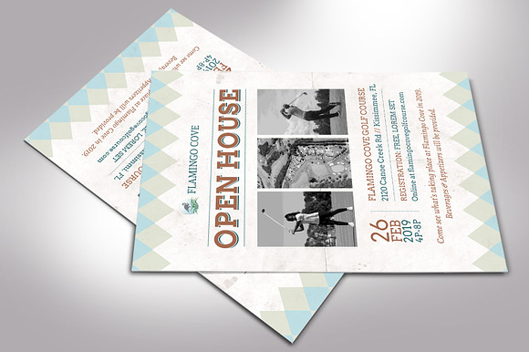 Retro Golf Open House Flyer Word in Invitation Templates - product preview 3