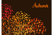 Autumn background with stylized