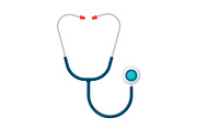 Stethoscope icon in flat style.