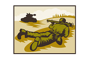 World two soldier aiming bazooka