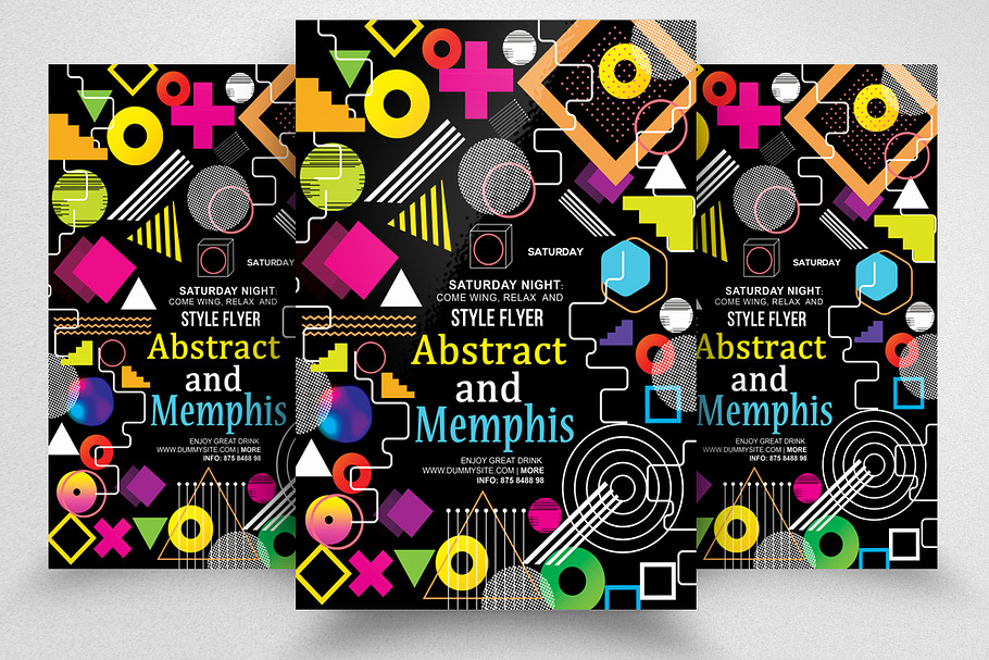 Abstract Memphis Style Flyer