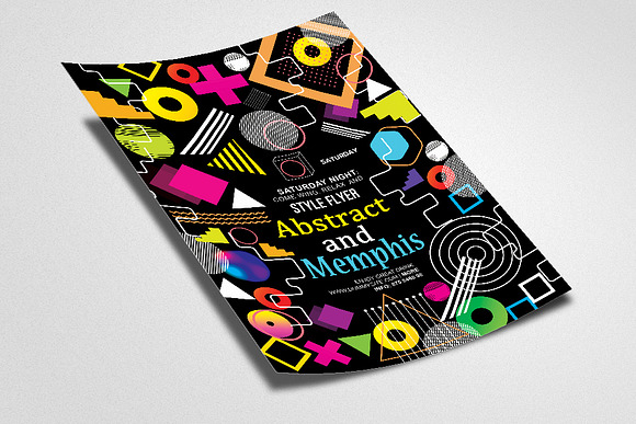 Abstract Memphis Style Flyer in Flyer Templates - product preview 1