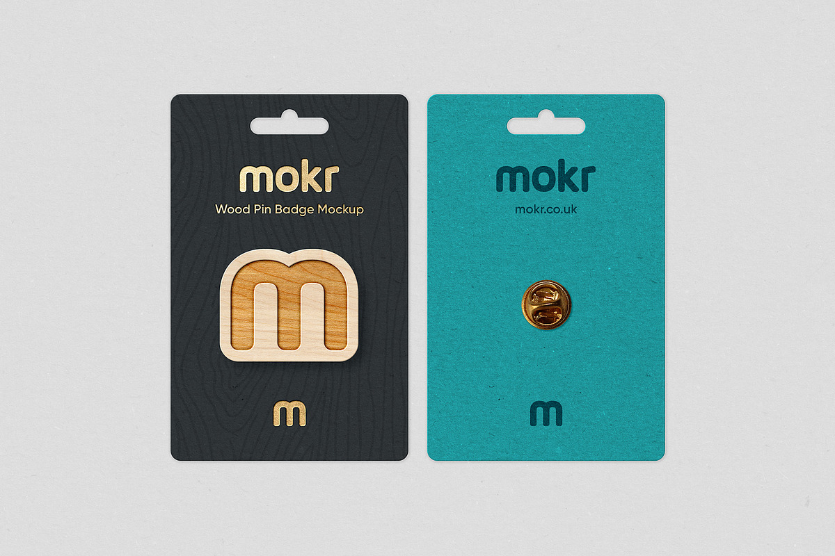 Realistic Wood Pin Badge Mockup Psd in Product Mockups - product preview 8