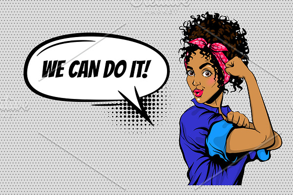 We Can DO it! Black woman pop art