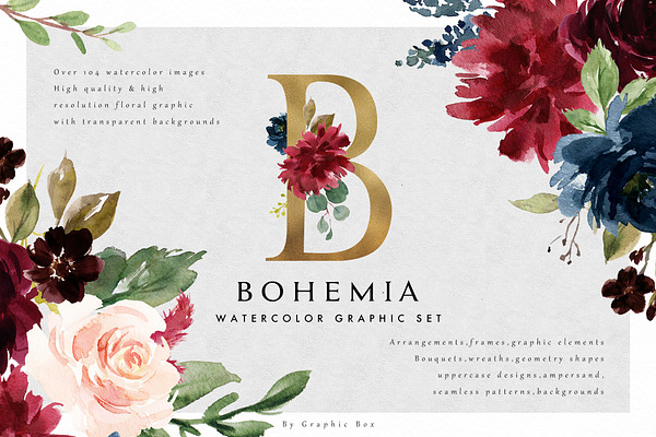 Watercolor Graphic Set-Bohemia