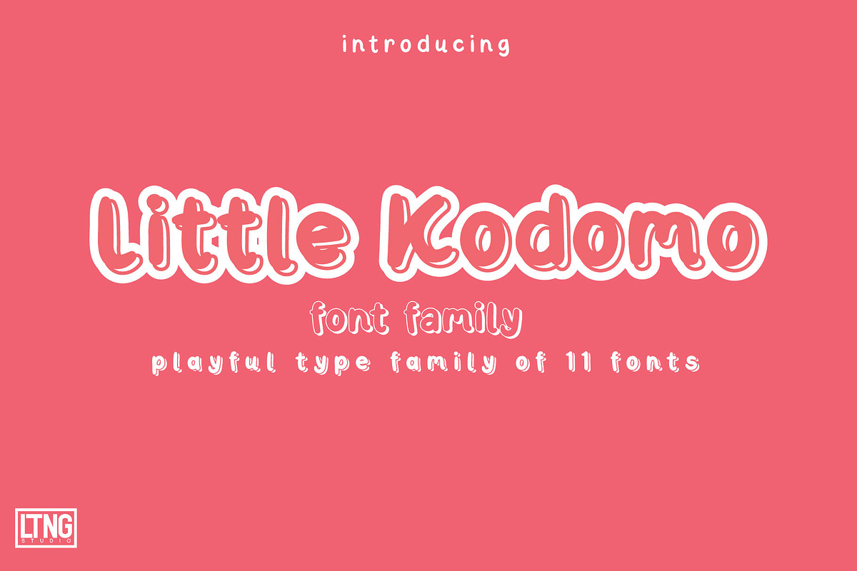 Little Kodomo Playful type family in Display Fonts - product preview 8