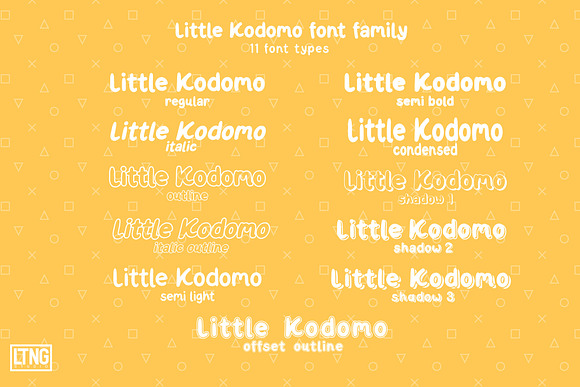 Little Kodomo Playful type family in Display Fonts - product preview 1