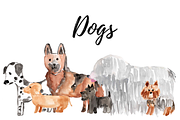 Watercolor Dog Clipart
