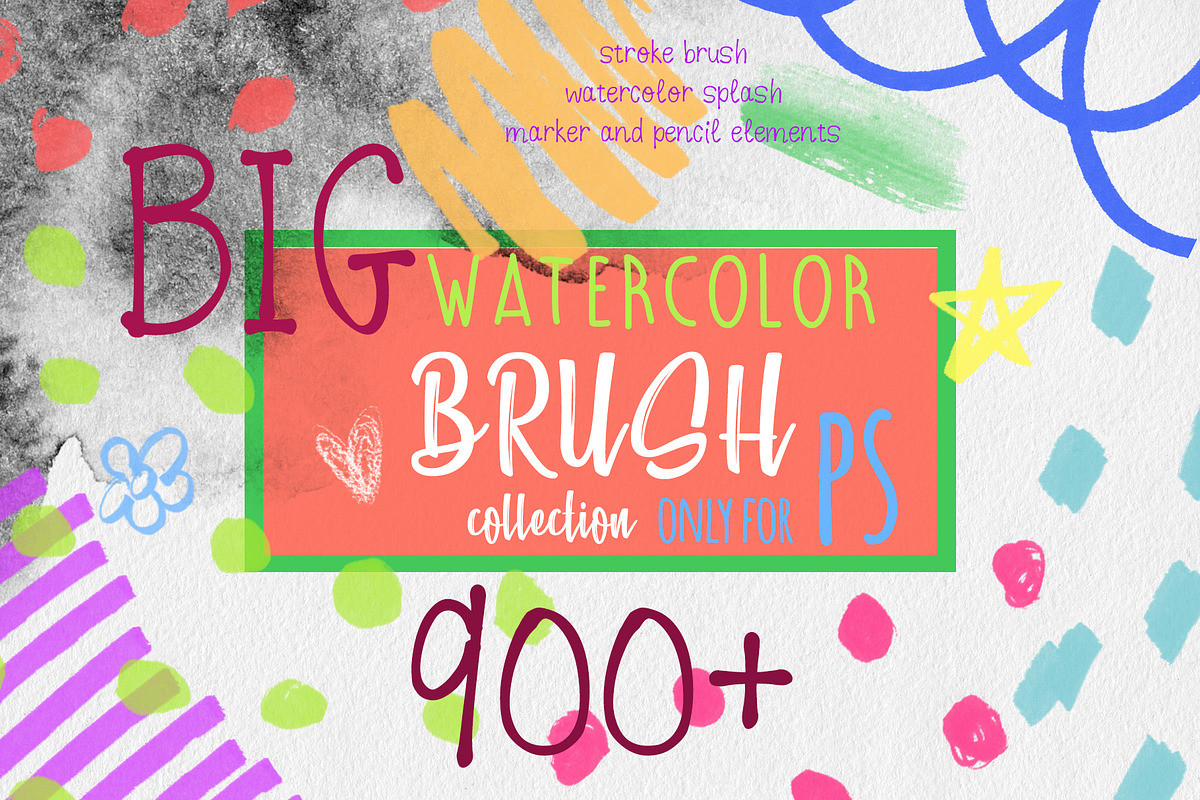 PS watercolor texture brushes in Photoshop Brushes - product preview 8