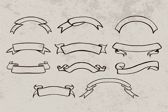 Vintage Scroll Brushes Set. in Photoshop Brushes - product preview 1