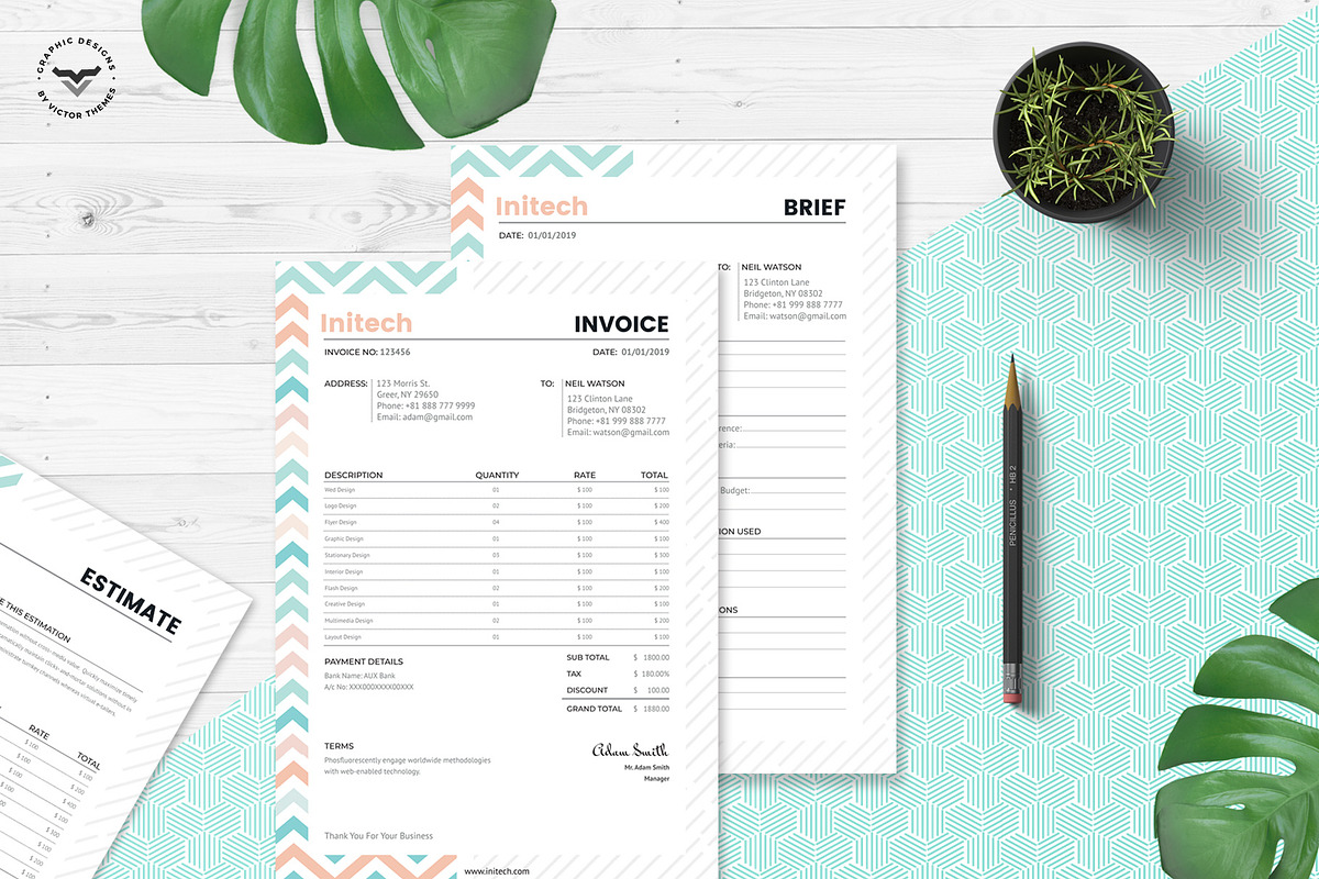 Sign In Corporate Brief - Estimation in Stationery Templates - product preview 8