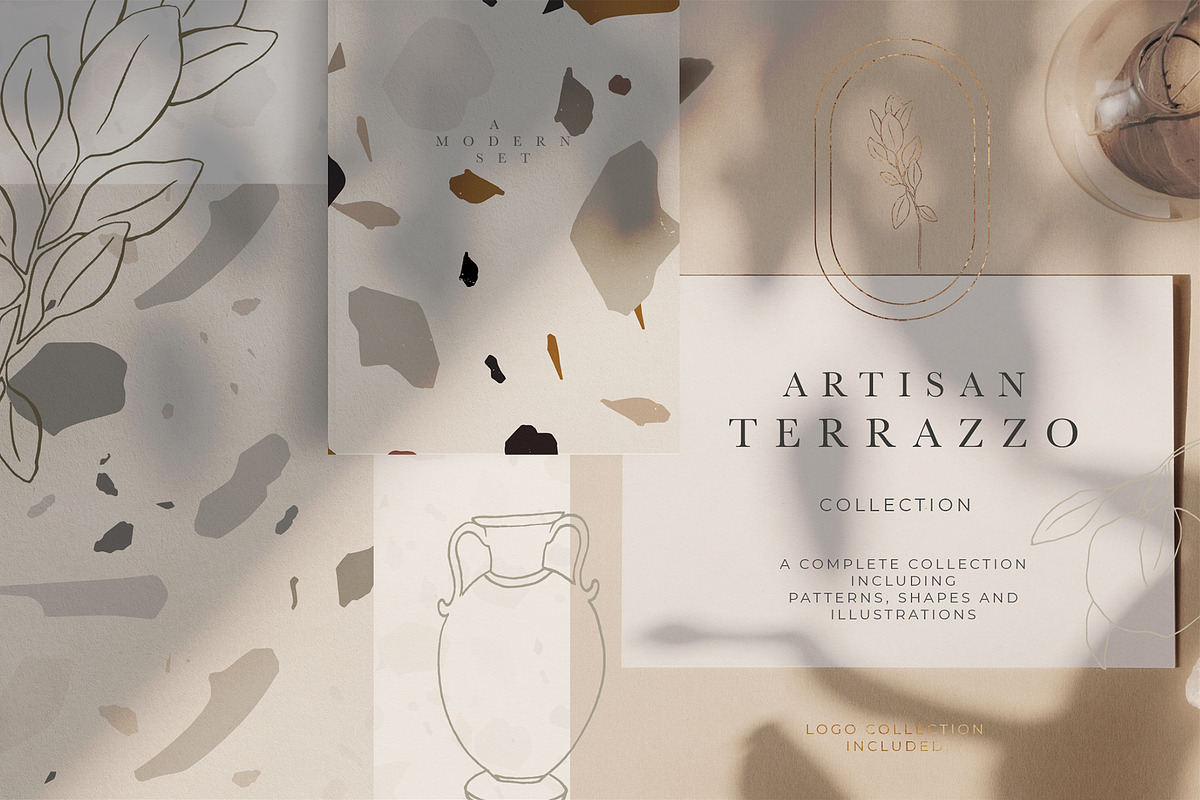 Abstract Modern Terrazzo Pattern in Illustrations - product preview 8