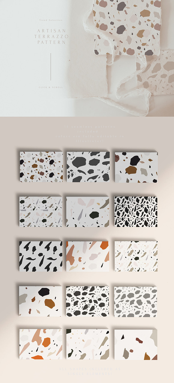 Abstract Modern Terrazzo Pattern in Illustrations - product preview 5