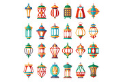 Arabic lamps. Old light muslim
