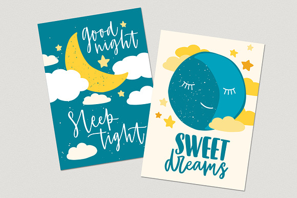 Sweet dreams cards in Illustrations - product preview 6