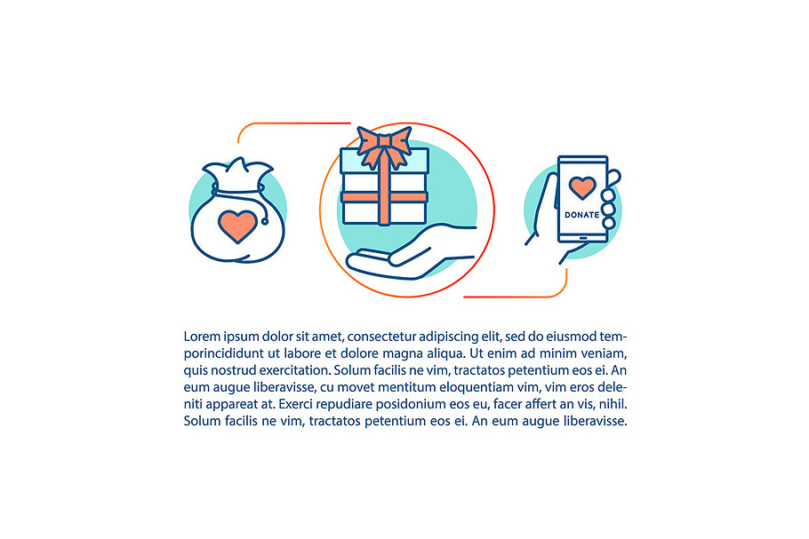 Donation concept linear illustration in Web Elements - product preview 8