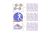 Fitness article page vector template