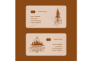 Forest pine tree business card badge