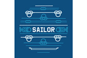 Different nautical sailor knots and