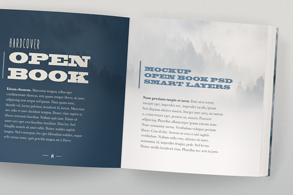 Open Hardcover Book Mockup (Square) in Print Mockups - product preview 5