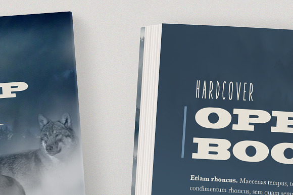 Open Hardcover Book Mockup (Square) in Print Mockups - product preview 8