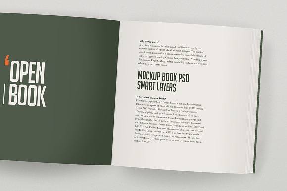 Open Hardcover Book Mockup (Square) in Print Mockups - product preview 15