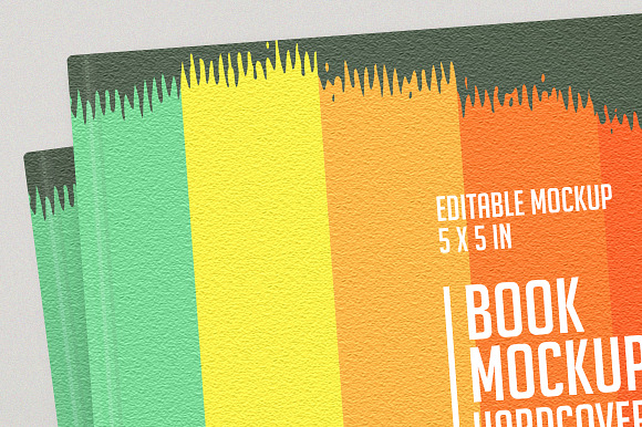 Open Hardcover Book Mockup (Square) in Print Mockups - product preview 16