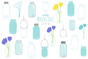Mason Jars - Vector & PNG