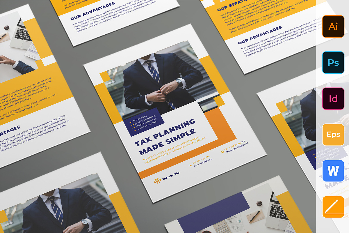Tax Advisor Flyer in Invitation Templates - product preview 8