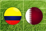 Colombia vs Qatar football match