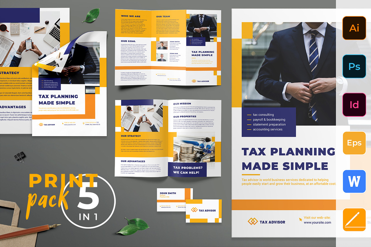 Tax Advisor Print Pack in Invitation Templates - product preview 8