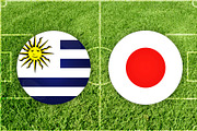 Uruguay vs Japan football match