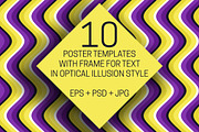10 optical illusions poster template
