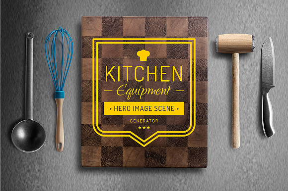 Kitchen equipment scene generator in Scene Creator Mockups - product preview 2