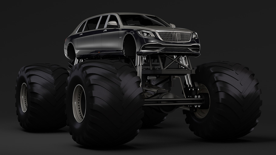 Monster Truck Mercedes Maybach S 650 in Vehicles - product preview 3