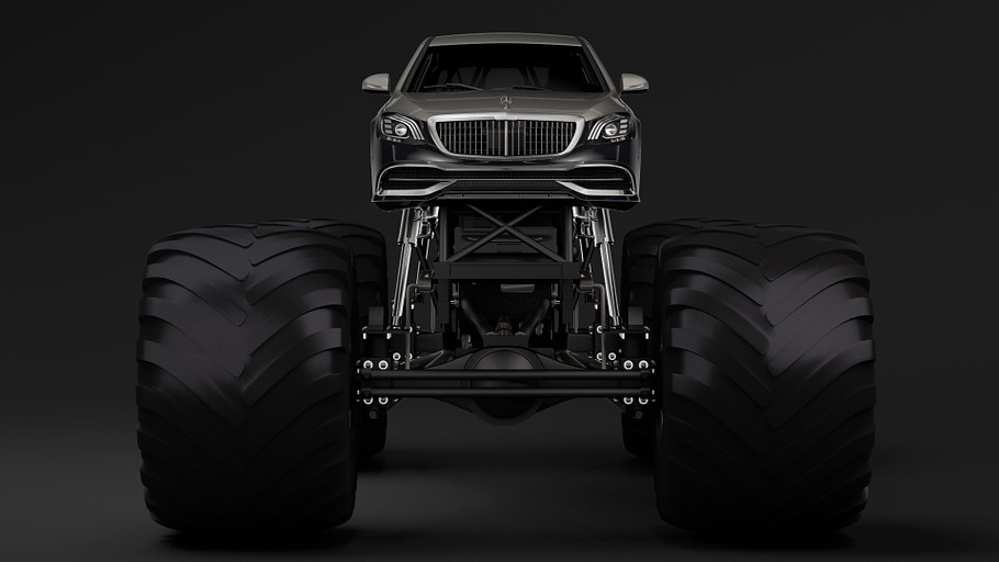 Monster Truck Mercedes Maybach S 650 in Vehicles - product preview 4