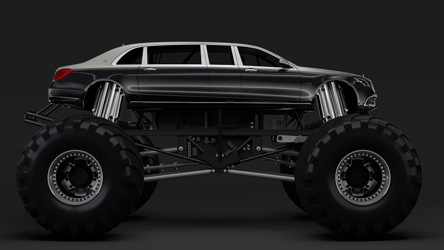Monster Truck Mercedes Maybach S 650 in Vehicles - product preview 7