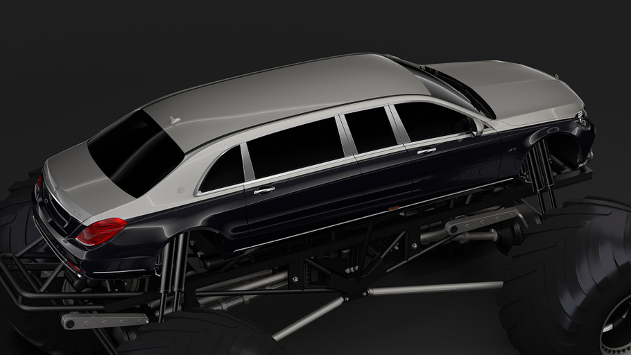 Monster Truck Mercedes Maybach S 650 in Vehicles - product preview 10