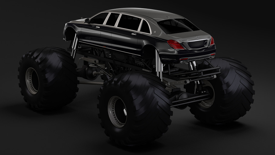 Monster Truck Mercedes Maybach S 650 in Vehicles - product preview 11