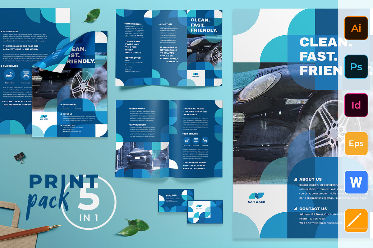 Car Wash Print Pack in Invitation Templates - product preview 8