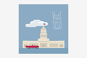 Visit USA, Washington vector design