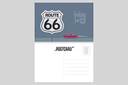 American route 66 vector illustratio