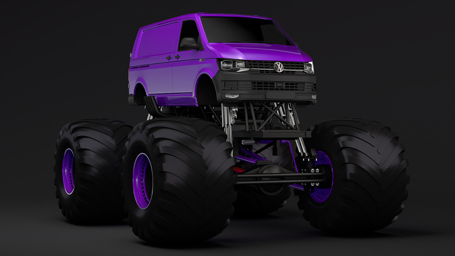 Monster Truck VW Transporter in Vehicles - product preview 3
