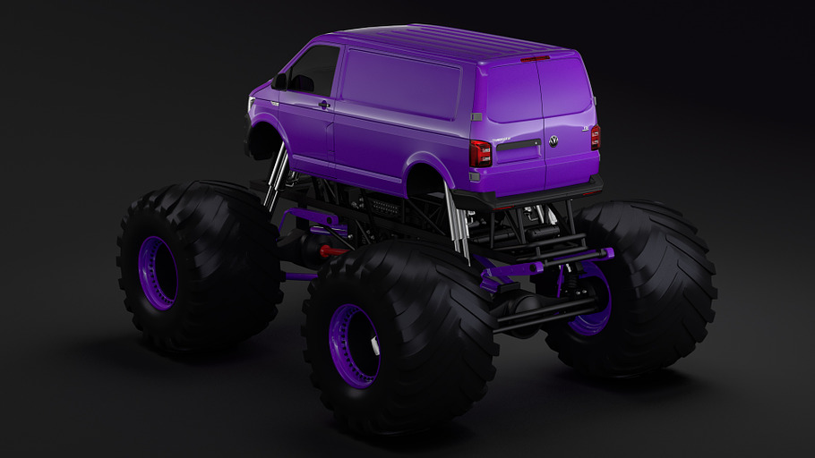 Monster Truck VW Transporter in Vehicles - product preview 4