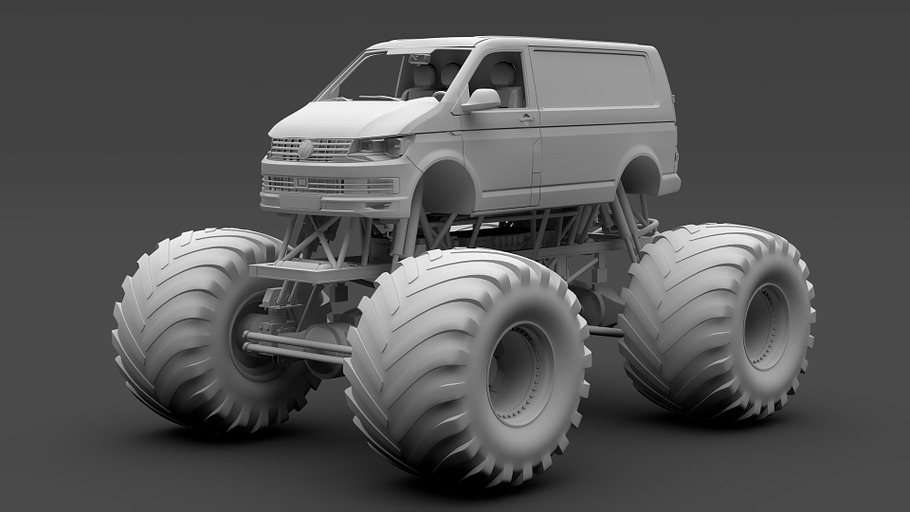 Monster Truck VW Transporter in Vehicles - product preview 11