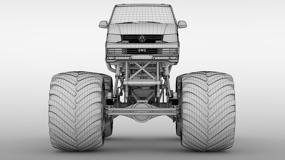 Monster Truck VW Transporter in Vehicles - product preview 13