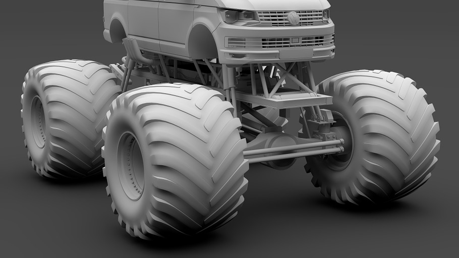 Monster Truck VW Transporter in Vehicles - product preview 18
