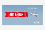 Template 404 error page vector
