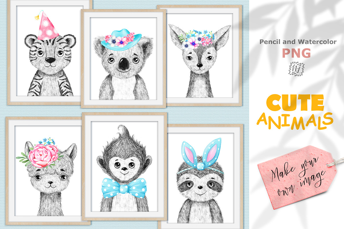 Cute Animals in Illustrations - product preview 8
